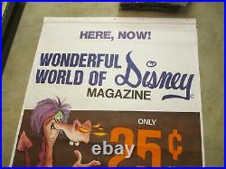 DISNEY Sword in the Stone DRAGON 1968 Gulf Gas 6' store sign poster comic book E
