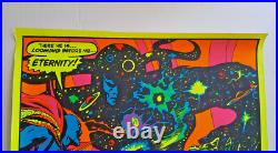 DR. STRANGE MEETS ETERNITY Poster VINTAGE 33 x 21.5 Blacklight Marvel 1974 MVU