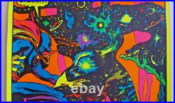 DR. STRANGE MEETS ETERNITY Poster VINTAGE 33 x 21.5 Blacklight Marvel 1974 MVU
