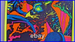 DR. STRANGE MEETS ETERNITY Poster VINTAGE 33 x 21.5 Blacklight Marvel 1974 MVU