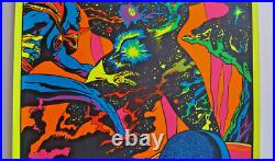 DR. STRANGE MEETS ETERNITY Poster VINTAGE 33 x 21.5 Blacklight Marvel 1974 MVU