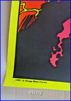 DR. STRANGE MEETS ETERNITY Poster VINTAGE 33 x 21.5 Blacklight Marvel 1974 MVU