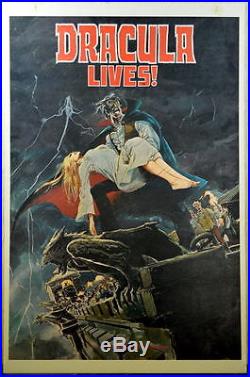 DRACULA LIVES Marvel Monster POSTER 1974 Rare Marvelmania