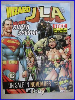 Diamond Comic Book Distributors Ad Poster Lot Wizard JLA Vertigo DC Superman'98