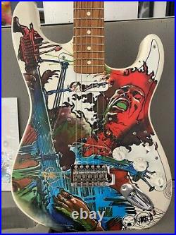 Druillet Jimi Hendrix Guitare Fender Stratoscaster Numérotée Signée 27 Ex