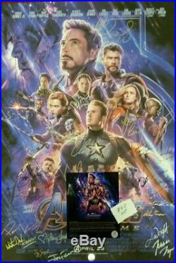END GAME Premiere Signed Movie Poster Avengers Marvel Comic Captain Spider-Man 1