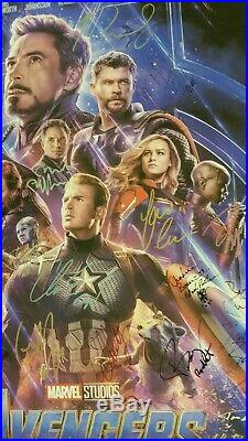 END GAME Premiere Signed Movie Poster Avengers Marvel Comic Captain Spider-Man 1