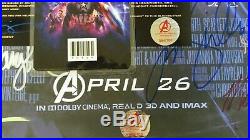 END GAME Premiere Signed Movie Poster Avengers Marvel Comic Infinity Gauntlet 1