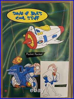 Earthworm Jim #2 Newsstand 1996 Comic Book Stickers and Poster Intact