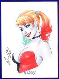 Elias Chatzoudis SIGNED Original DC Comics Batman Joker Art Sketch HARLEY QUINN
