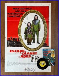 Escape from the Planet of the Apes vintage poster, comic book, and vinyl record