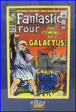 FANTASTIC FOUR #48 cover poster signed by STAN LEE. Matted, COA, Galactus