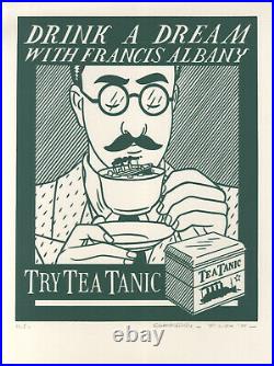 FLOC'H Sérigraphie ALBANY TRY TEA TANIC (TEMPS FUTURS 1983) 200 ex n° /signés