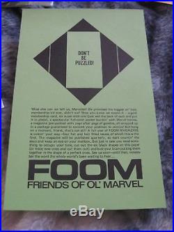 FOOM Marvel comic kit in Original mailing envelope with poster membership card etc
