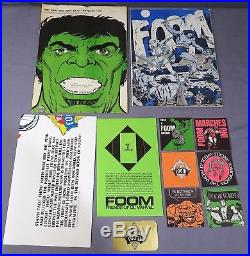 FOOM Membership Kit COMPLETE with Steranko Poster, Hulk Envelope, Stickers 1973