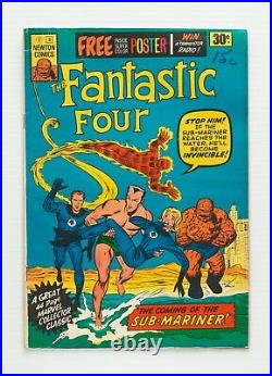 Fantastic Four #3 Newton Comics 1974 / Rare Key Australian Edition With Poster