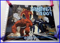 Fantastic Four plastic poster art by Mike Mignola 1991 MARVEL COMICS
