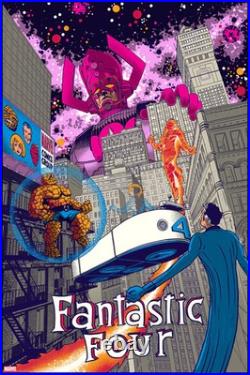 Fantastic Four vs. Galactus by Raid71 Ltd Edition x/150 Screen Print Poster MINT