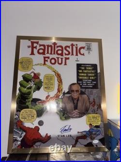 Framed Stan Lee Signed Fantastic 4 #1 Poster Marvel Comics