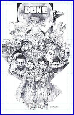 Frank Herbert Dune Poster Original Comic Art Sci Fi Paul Harmon 11x17