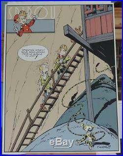 Franquin serigraphie Spirou gueule du loup 1500 ex Archives 1986