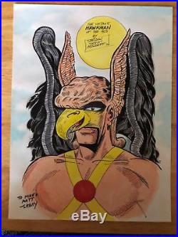 Full Color Golden Age Hawkman Original Sheldon Moldoff Hand Colored AMAZING