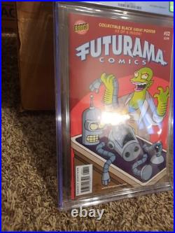 Futurama 52 With Black Light Poster Cgc 9.6 Bongo 2010 Bender Cover Cartoon TV