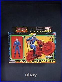 GHOST RIDER (2) Comic Books + Action Figure + Vintage Trading Card Sticker