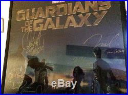GUARDIANS OF THE GALAXY Cast Signed Movie Poster Comic Marvel SDCC Logan