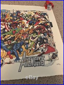George Perez Avengers Art Print Marvel 30th Anniversary Poster