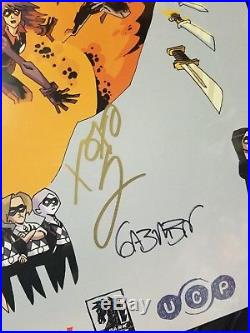 Gerard Way Gabriel Ba signed auto autographed Umbrella Academy 2017 SDCC poster