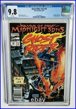 Ghost Rider #28 Cgc 9.8 +newsstand+ 1st App Midnight Sons Includes Og Poster