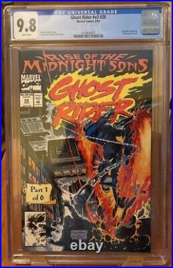 Ghost Rider #28 With Bonus Poster 1st Cameo Midnight Sons Cgc 9.8 White Pages