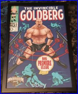 Goldberg Signed Framed Autographed 11x17 Comic Book Art with Highspots COA WWE