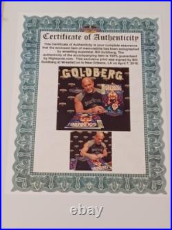 Goldberg Signed Framed Autographed 11x17 Comic Book Art with Highspots COA WWE