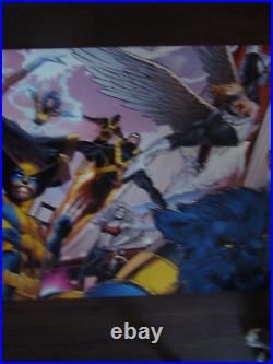 Greg Land X-MEN HUGE POSTER #500 Comic book poster WOLVERINE PSYLOCKE PIXIE