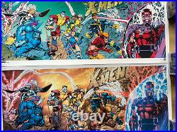 Grey Matter Art X-men Double Gate-fold Variant & Regular Print Set Jim Lee Le100