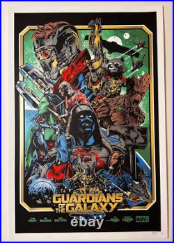 Guardians of the Galaxy Variant Green Screen Print Poster Iaccarino not Mondo