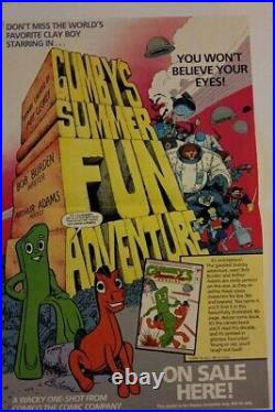 Gumby poster Comico Claymation TV cartoon comic book pin-up vintage unhung 11X17