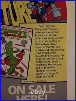 Gumby poster Comico Claymation TV cartoon comic book pin-up vintage unhung 11X17