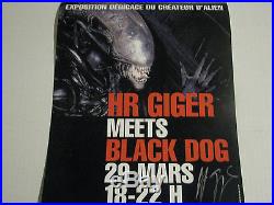 H. R. Giger Black Dog Poster Signed. Very Rare