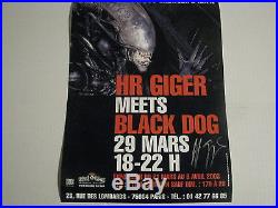 H. R. Giger Black Dog Poster Signed. Very Rare
