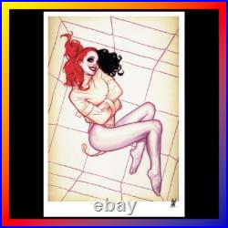 HARLEY QUINN Signed ART PRINT Adam Hughes AUTOGRAPHED #1 Variant SDCC New 52