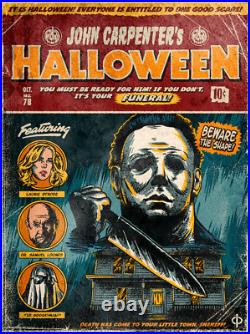 Halloween 45 Michael Myers Comic Book Cover Style Movie Poster Print 18x24 Mondo