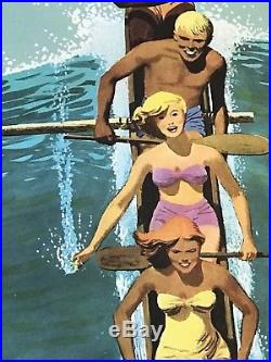 Hawaii Vintage Poster- 1960 Stan Galli (original) D E S I R E A B L E