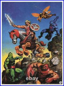 He-Man He-Man And Stridor Charge In To Battle Power Variant by Earl Norem Poster He-Man He-Man And Stridor Charge In To Battle Power Variant by Earl Norem Poster