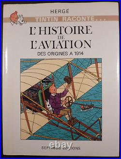 Hergé Chromos Histoire de l'aviation des origines à 1914 Ed. Septimus 1980 TBE