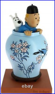 Hergé Tintin et Milou Potiche Le Lotus Bleu Collection Les Icônes Moulinsart
