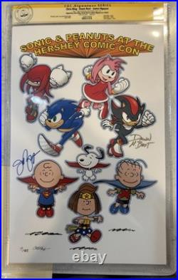Hershey Comic Con Exclusive 11x17 2025 CGC Print Sonic & Peanuts 3x Signed