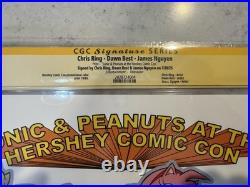 Hershey Comic Con Exclusive 11x17 2025 CGC Print Sonic & Peanuts 3x Signed